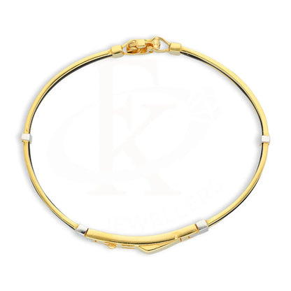 Gold Leather Band Bracelet 22Kt - Fkjbrl22K5029 Bracelets