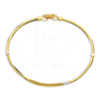 Gold Leather Band Bracelet 22Kt - Fkjbrl22K5030 Bracelets