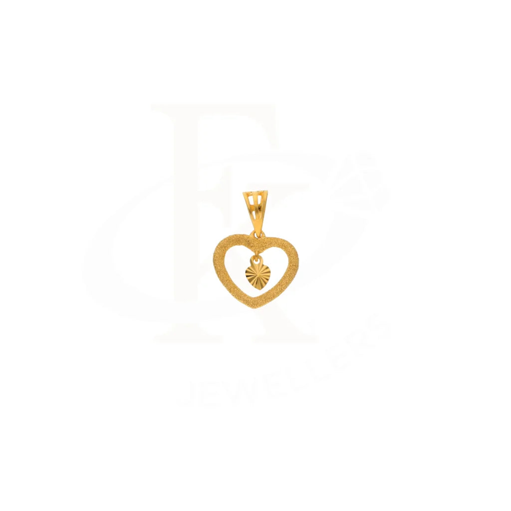 Gold Little Heart In Pendant 21Kt - Fkjpnd21Km8430 Pendants