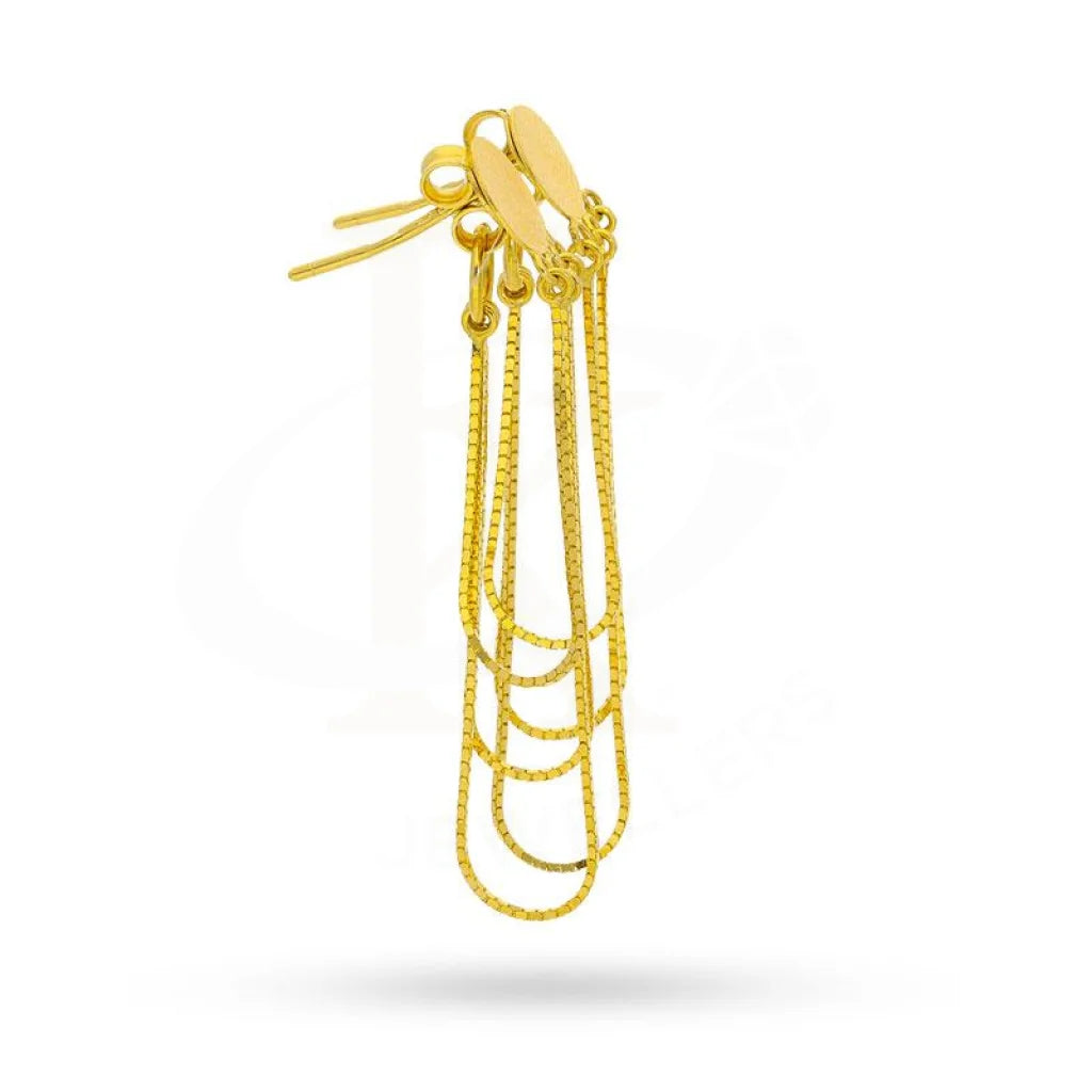 Gold Long Chain Earrings 18Kt - Fkjern18K1858