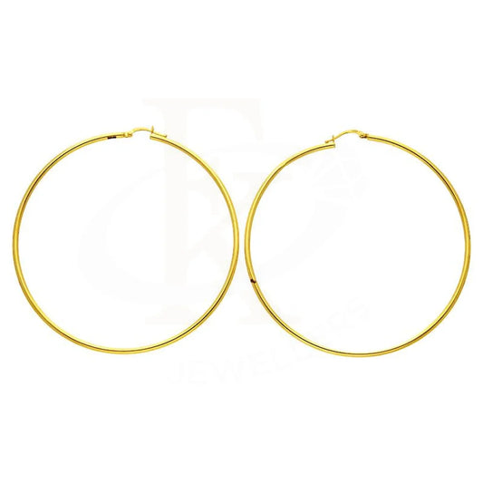 Gold Long Hoop Earrings 18Kt - Fkjern18K1808