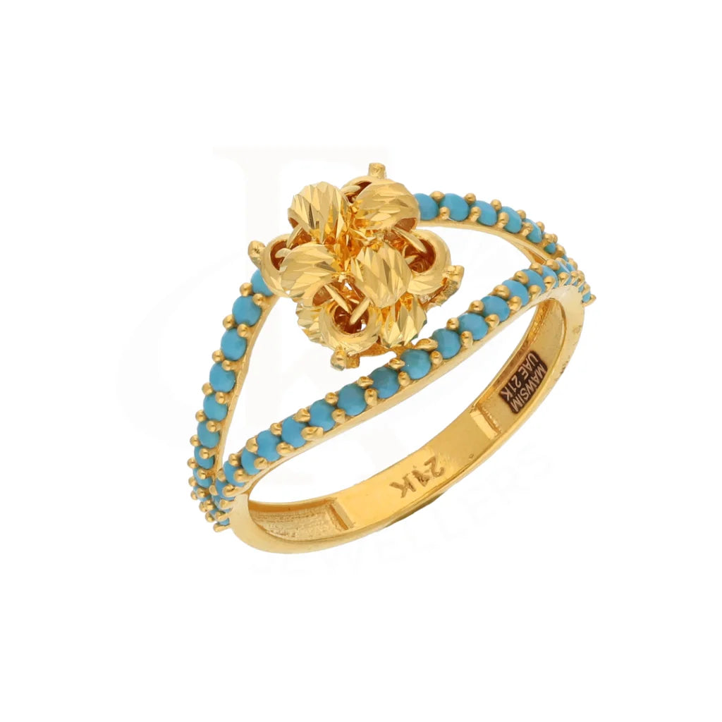 Gold Luxury Knot Ring 21Kt - Fkjrn21Km8498 Rings