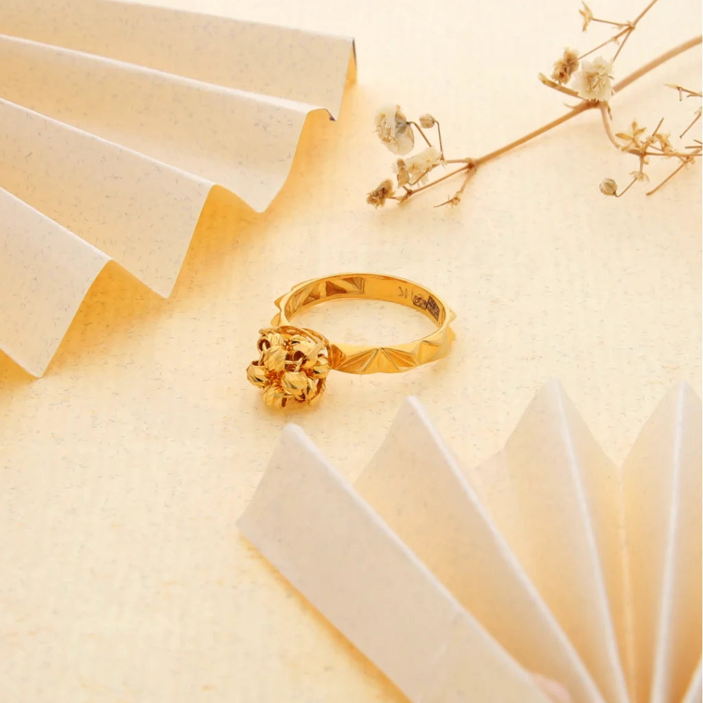 Gold Luxury Knot Ring 21Kt - Fkjrn21Km8501 Rings