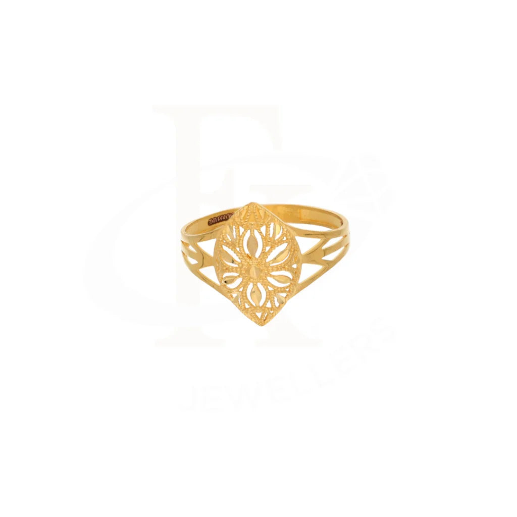 Gold Marquise Design Ring 21Kt - Fkjrn21Km8547 Rings