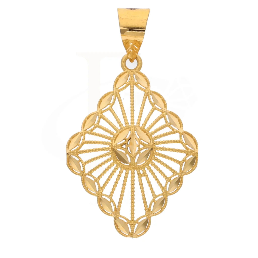 Gold Marquise Shaped Pendant 21Kt - Fkjpnd21Km8609 Pendants