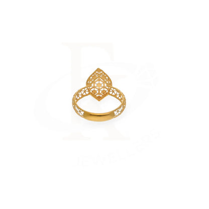 Gold Marquise Shaped Ring 21Kt - Fkjrn21Km7985 Rings