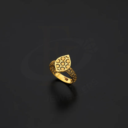 Gold Marquise Shaped Ring 21Kt - Fkjrn21Km7985 Rings