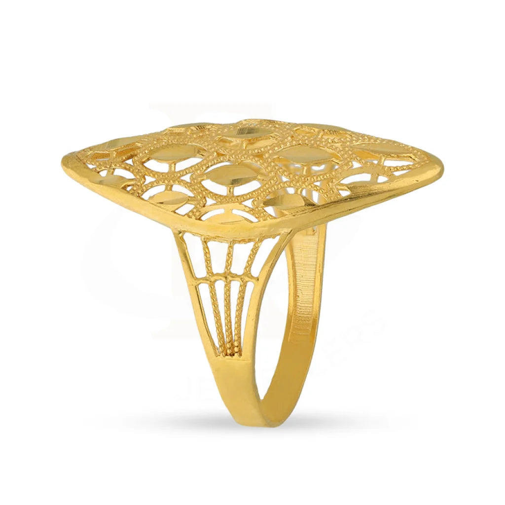 Gold Marquise Shaped Ring 22Kt - Fkjrn22K5072 Rings