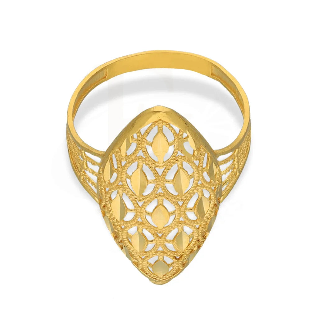 Gold Marquise Shaped Ring 22Kt - Fkjrn22K5072 Rings