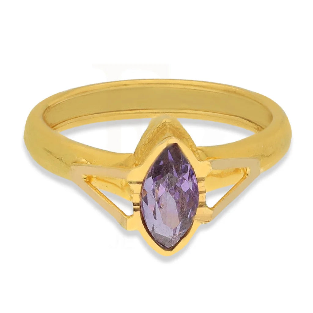 Gold Marquise Shaped Solitaire Baby Ring 22Kt - Fkjrn22K3829 Rings