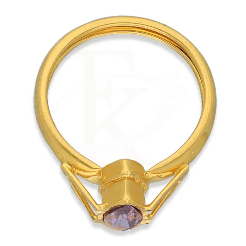 Gold Marquise Shaped Solitaire Baby Ring 22Kt - Fkjrn22K3829 Rings