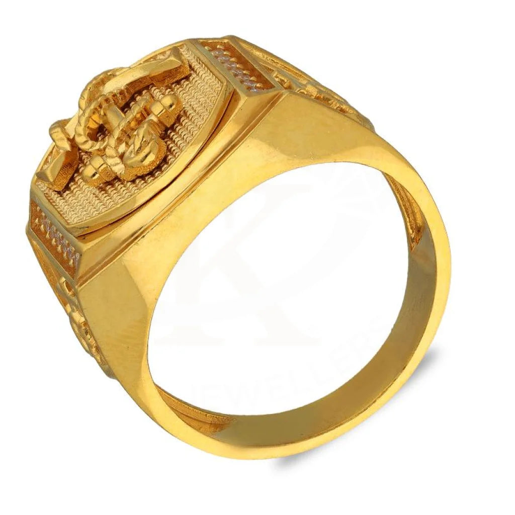 Gold Mens Anchor Ring 22Kt - Fkjrn22K3407 Rings