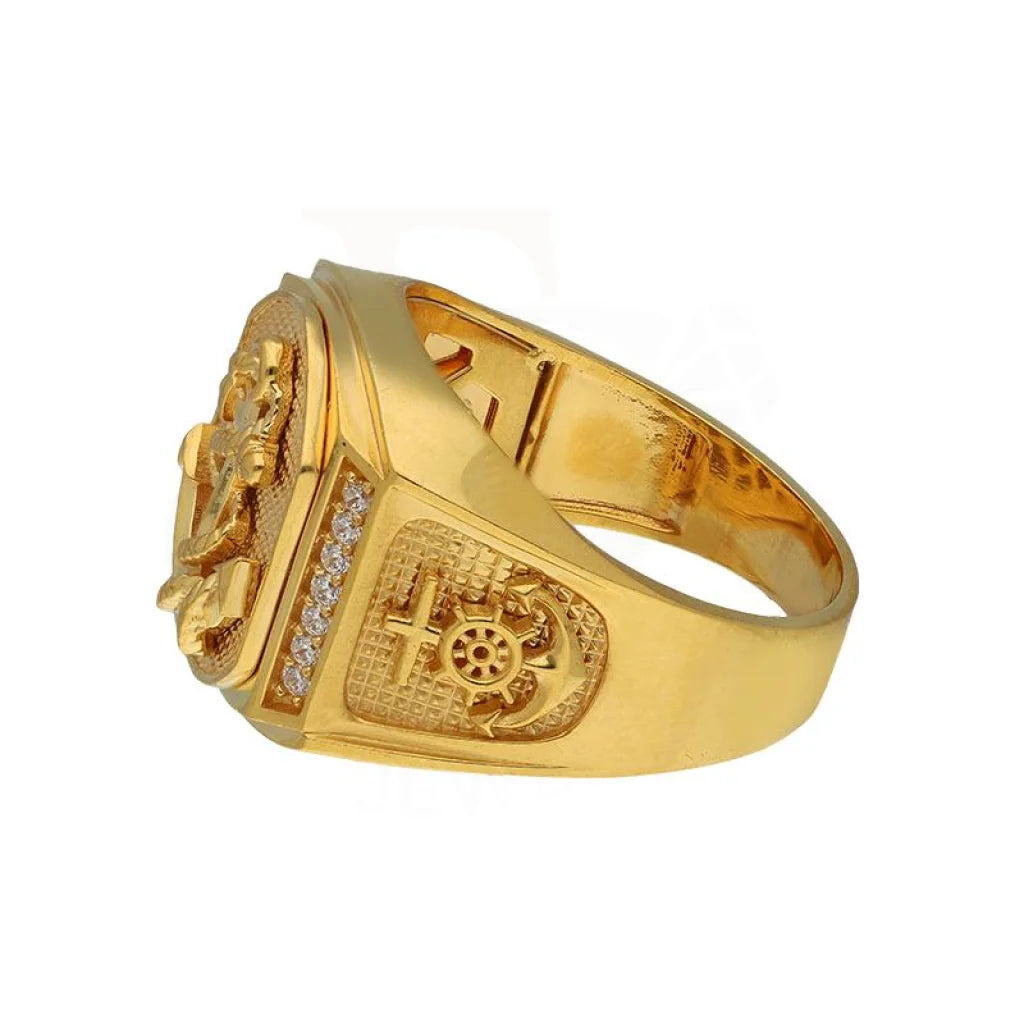 Gold Mens Anchor Ring 22Kt - Fkjrn22K3407 Rings