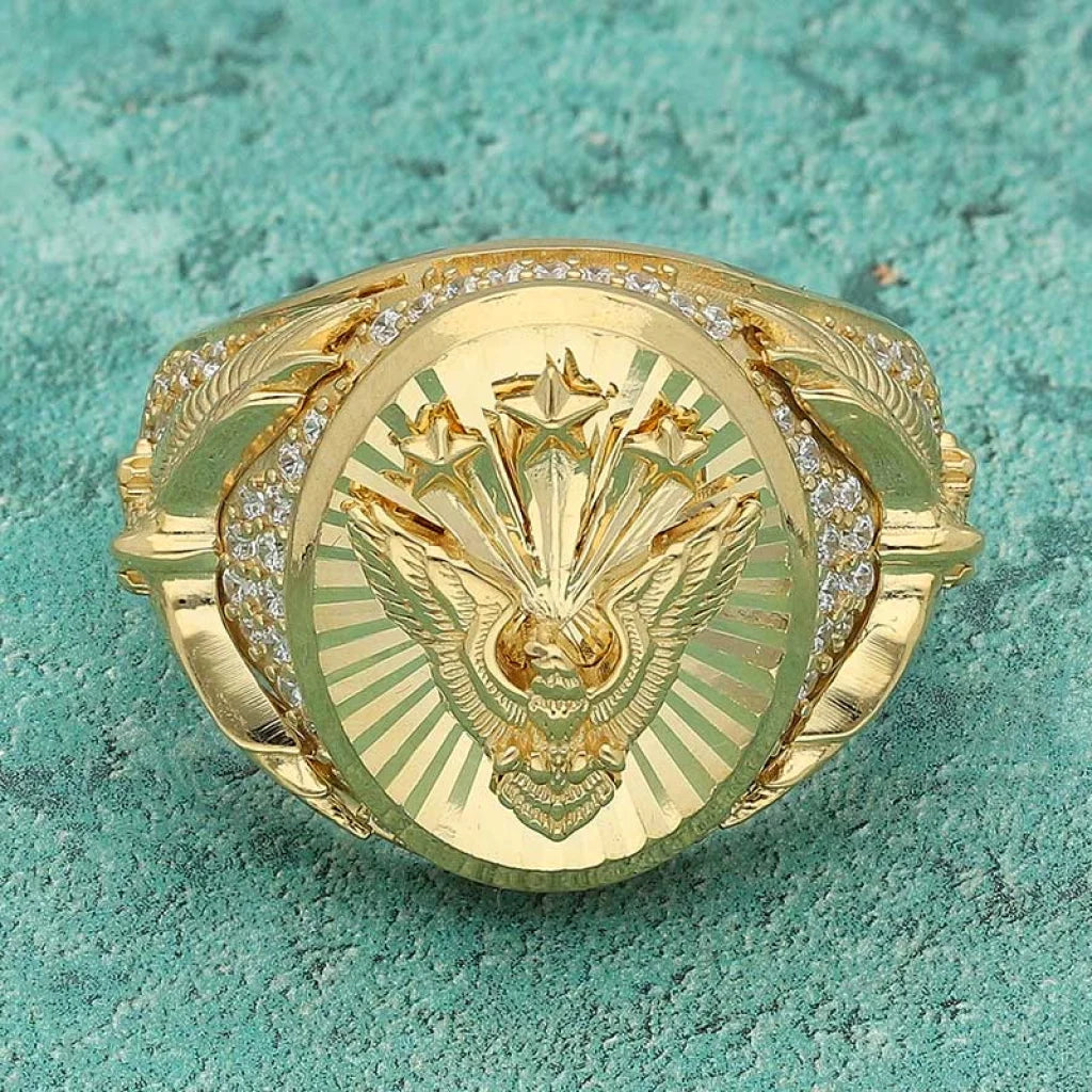 Gold Mens Eagle Shaped Ring 18Kt - Fkjrn18K3474 Rings