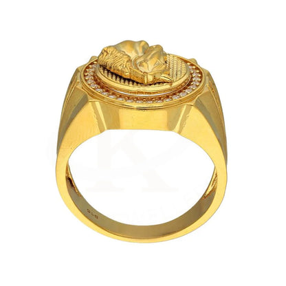 Gold Mens Horse Ring 22Kt - Fkjrn22K3403 Rings