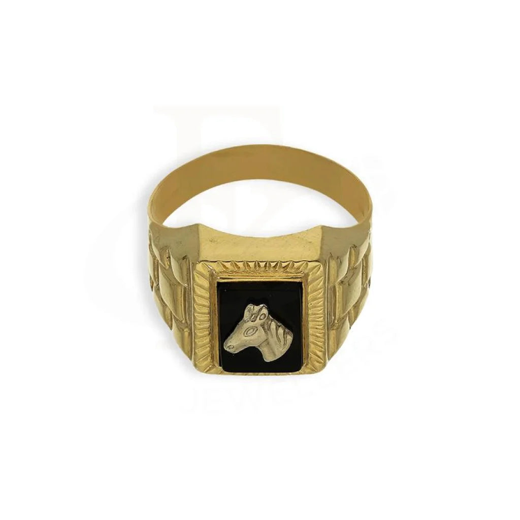 Gold Mens Horse Ring In 18Kt - Fkjrn18K2681 Rings