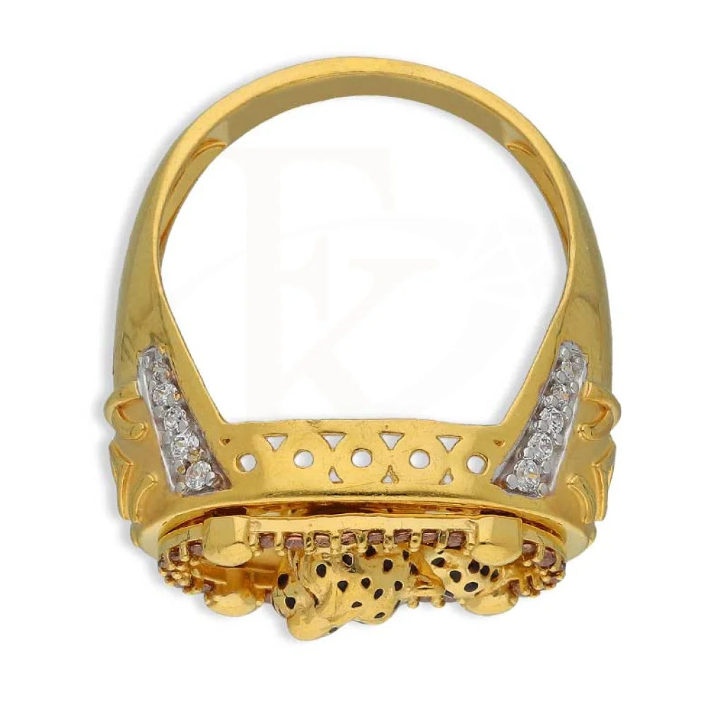 Gold Mens Panther Ring 22Kt - Fkjrn22K3693 Rings