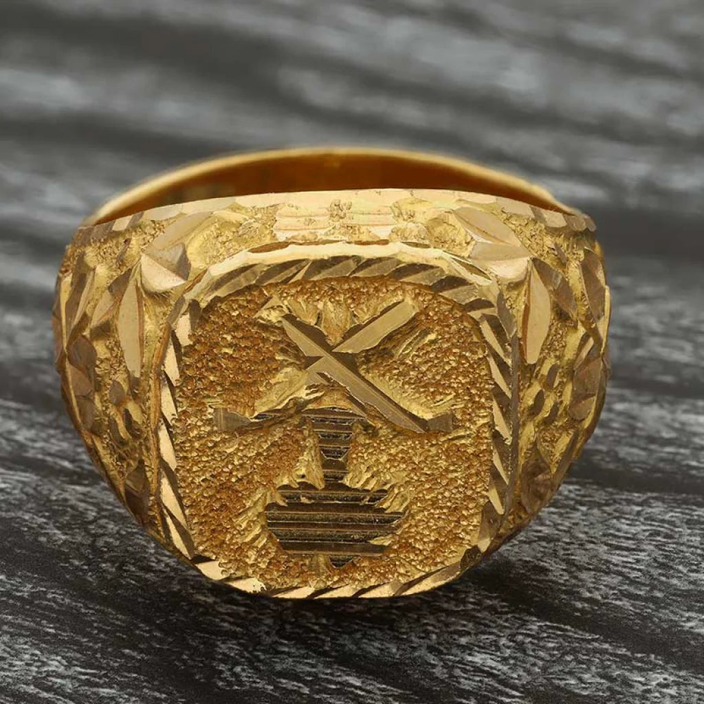 Gold Mens Ring 22Kt - Fkjrn22K3455 Rings