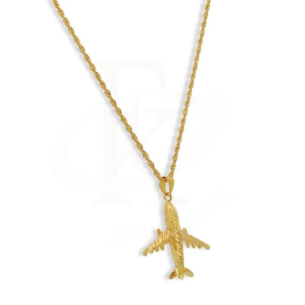 Gold Necklace (Chain With Airplane Pendant) 18Kt - Fkjnkl18K3112 Necklaces