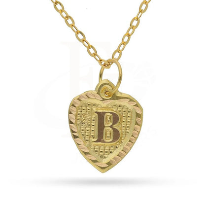 Gold Necklace (Chain With Alphabet Pendant) 18Kt - Fkjnkl1452 B Necklaces