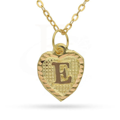 Gold Necklace (Chain With Alphabet Pendant) 18Kt - Fkjnkl1452 E Necklaces