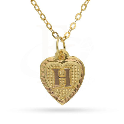 Gold Necklace (Chain With Alphabet Pendant) 18Kt - Fkjnkl1452 H Necklaces