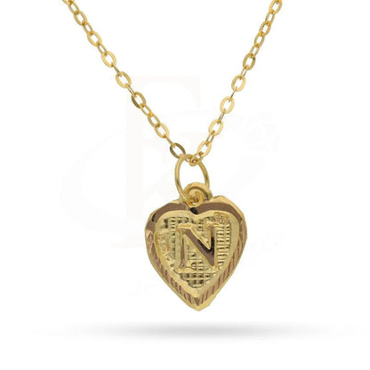 Gold Necklace (Chain With Alphabet Pendant) 18Kt - Fkjnkl1452 N Necklaces