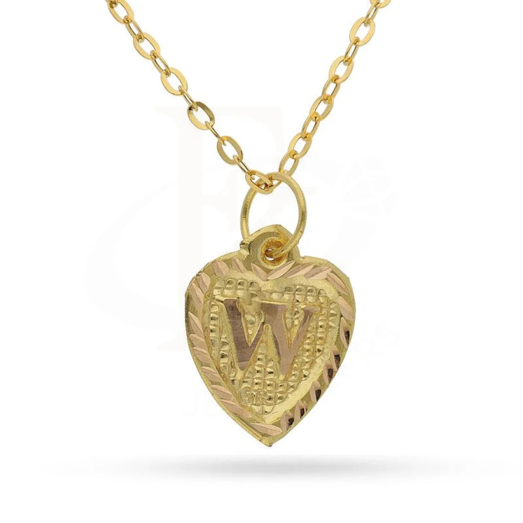 Gold Necklace (Chain With Alphabet Pendant) 18Kt - Fkjnkl1452 W Necklaces