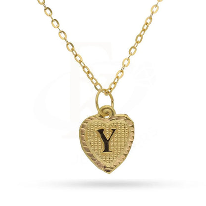 Gold Necklace (Chain With Alphabet Pendant) 18Kt - Fkjnkl1452 Y Necklaces