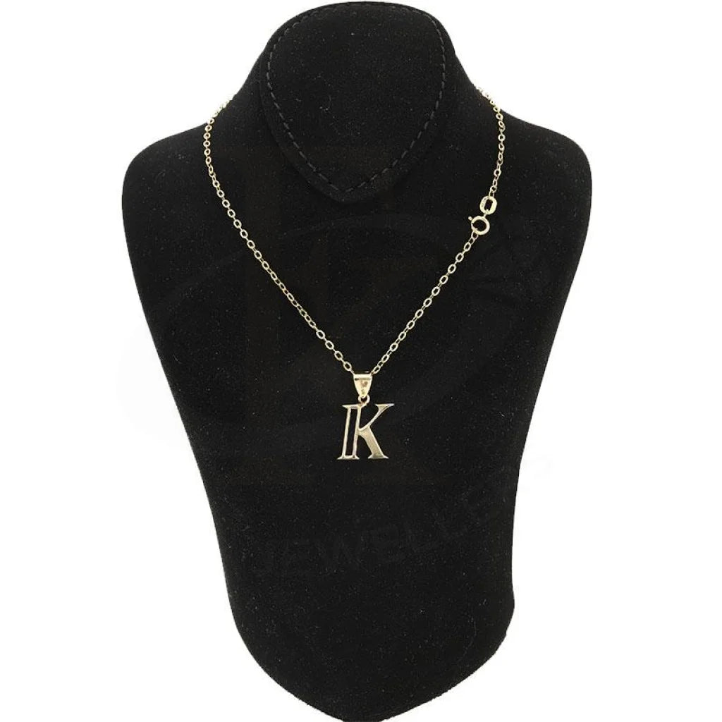 Gold Necklace (Chain With Alphabet Pendant) 18Kt - Fkjnkl1625 K Necklaces