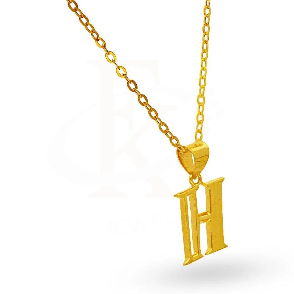 Gold Necklace (Chain With Alphabet Pendant) 18Kt - Fkjnkl1625 Necklaces