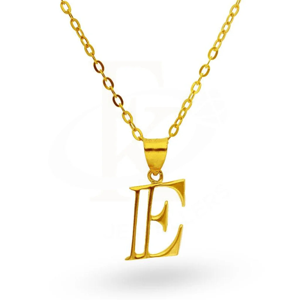 Gold Necklace (Chain With Alphabet Pendant) 18Kt - Fkjnkl1625 Necklaces