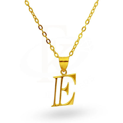 Gold Necklace (Chain With Alphabet Pendant) 18Kt - Fkjnkl1625 Necklaces