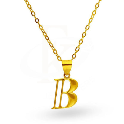 Gold Necklace (Chain With Alphabet Pendant) 18Kt - Fkjnkl1625 Necklaces