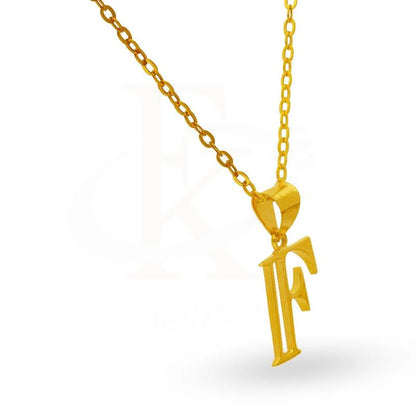 Gold Necklace (Chain With Alphabet Pendant) 18Kt - Fkjnkl1625 Necklaces