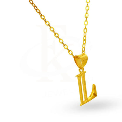 Gold Necklace (Chain With Alphabet Pendant) 18Kt - Fkjnkl1625 Necklaces