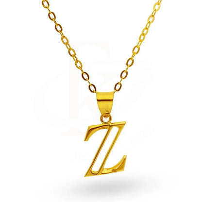 Gold Necklace (Chain With Alphabet Pendant) 18Kt - Fkjnkl1625 Necklaces