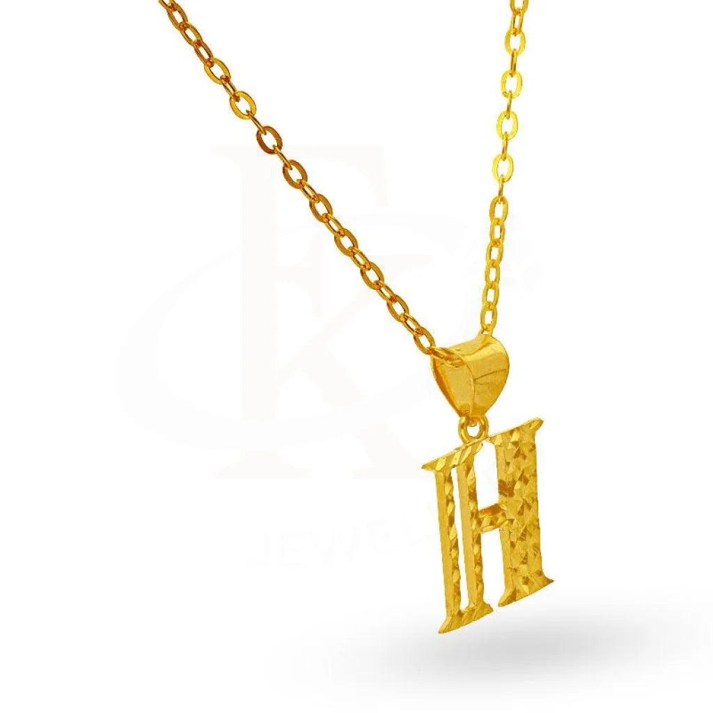 Gold Necklace (Chain With Alphabet Pendant) 18Kt - Fkjnkl1625 Necklaces