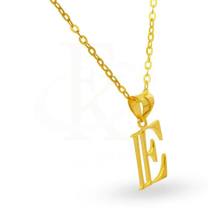 Gold Necklace (Chain With Alphabet Pendant) 18Kt - Fkjnkl1625 Necklaces