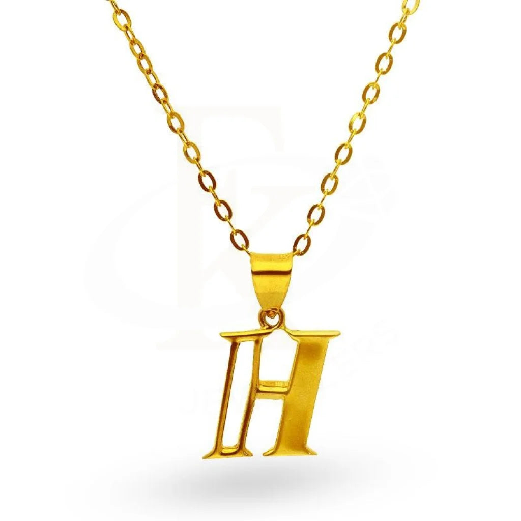 Gold Necklace (Chain With Alphabet Pendant) 18Kt - Fkjnkl1625 Necklaces