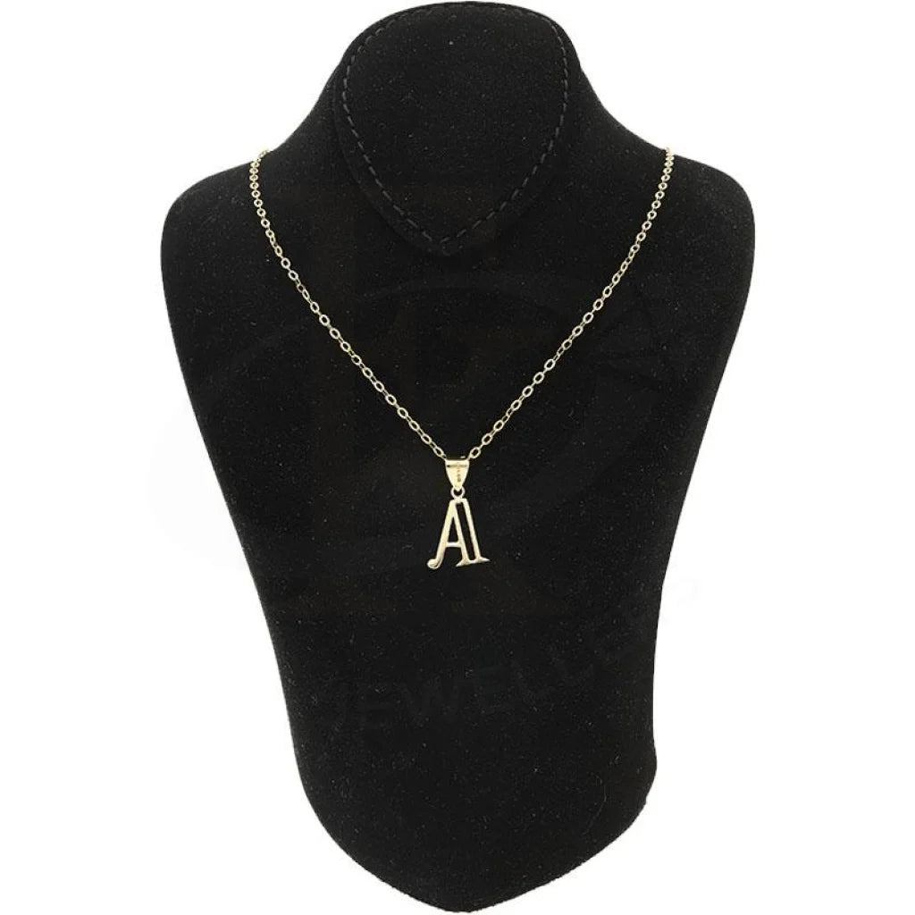 Gold Necklace (Chain With Alphabet Pendant) 18Kt - Fkjnkl1625 Necklaces