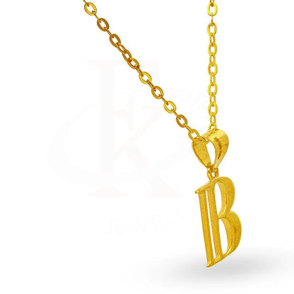 Gold Necklace (Chain With Alphabet Pendant) 18Kt - Fkjnkl1625 Necklaces