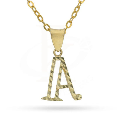 Gold Necklace (Chain With Alphabet Pendant) 18Kt - Fkjnkl1626 A / 1.230 Grams Necklaces
