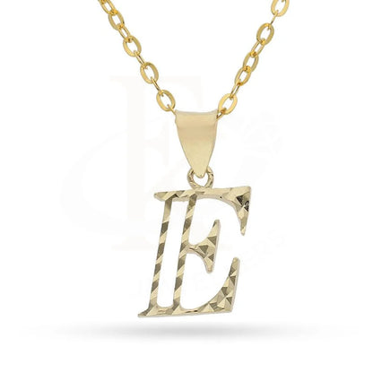 Gold Necklace (Chain With Alphabet Pendant) 18Kt - Fkjnkl1626 E / 1.500 Grams Necklaces