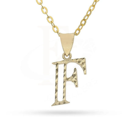 Gold Necklace (Chain With Alphabet Pendant) 18Kt - Fkjnkl1626 F / 1.350 Grams Necklaces