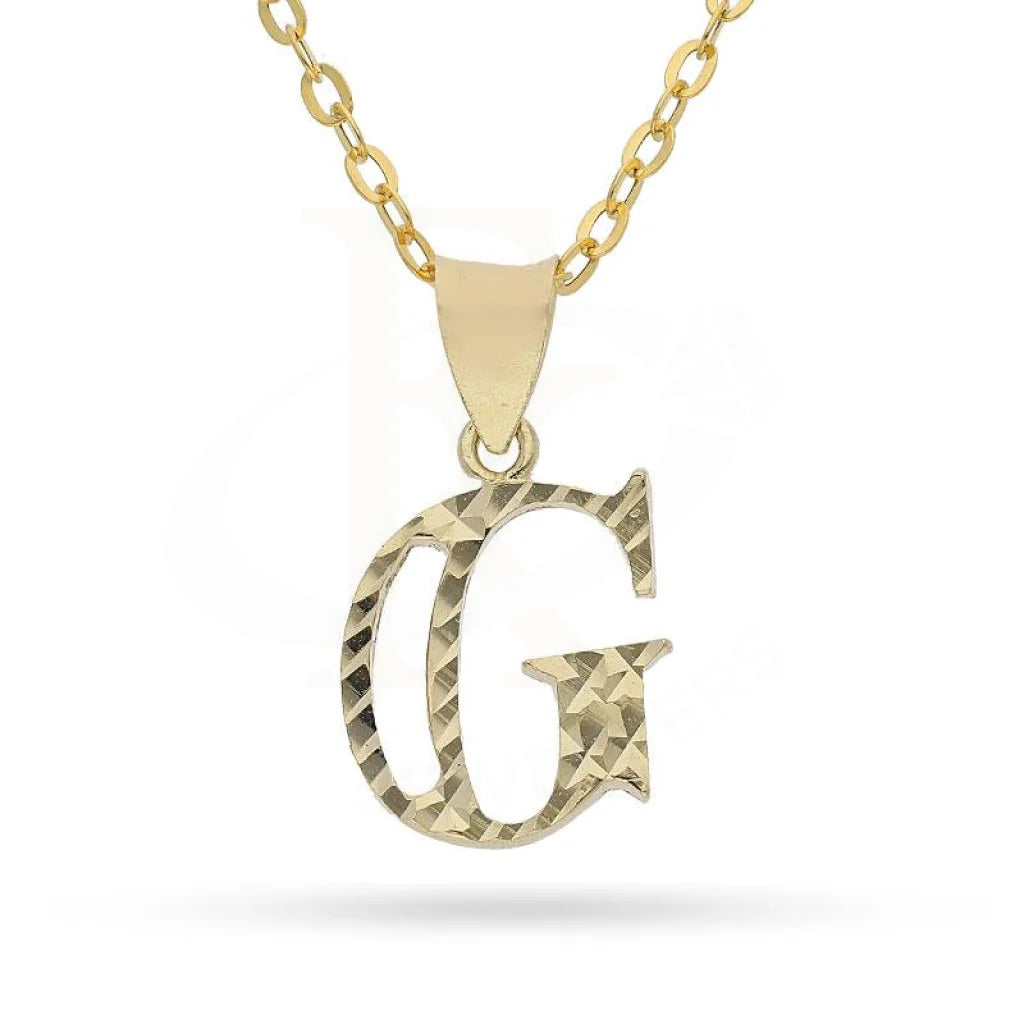 Gold Necklace (Chain With Alphabet Pendant) 18Kt - Fkjnkl1626 G / 1.550 Grams Necklaces