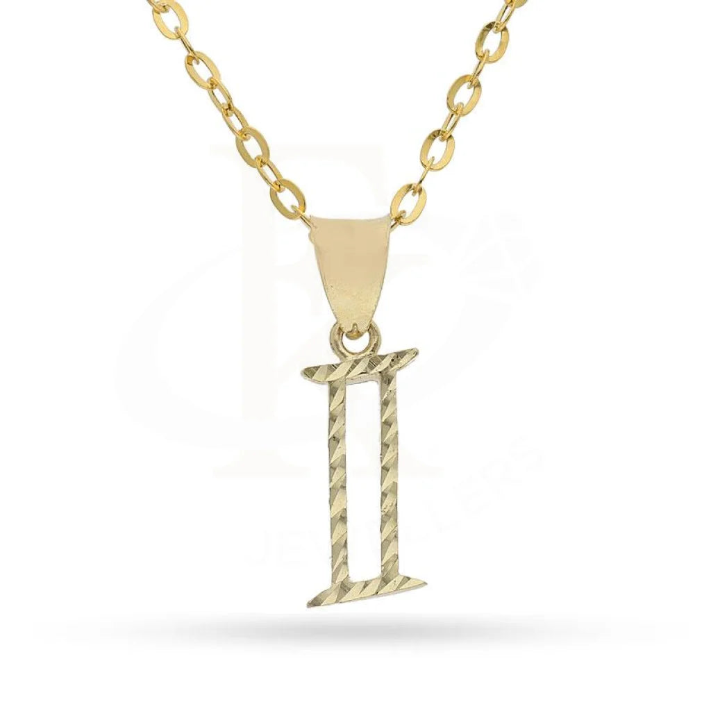 Gold Necklace (Chain With Alphabet Pendant) 18Kt - Fkjnkl1626 I / 1.300 Grams Necklaces