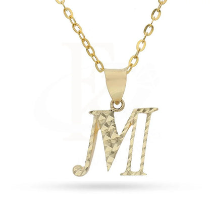 Gold Necklace (Chain With Alphabet Pendant) 18Kt - Fkjnkl1626 M / 1.620 Grams Necklaces