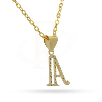 Gold Necklace (Chain With Alphabet Pendant) 18Kt - Fkjnkl1626 Necklaces