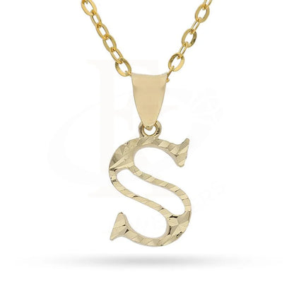 Gold Necklace (Chain With Alphabet Pendant) 18Kt - Fkjnkl1626 S / 1.450 Grams Necklaces
